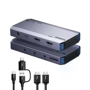 UGREEN 25173 HDMI Video Capture Device, 4K×2K@60Hz HDMI Input and Output Support, USB Video Capture Adapter, Live Streaming, Recording and Content Creation Capture Device