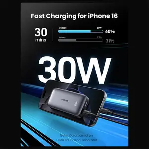 UGREEN 25185 10000mAh 30W PD Fast Charging Power Bank, Portable Power Bank, Dual-Port Charging, 30W Rapid Recharge, MultiProtect Safety System