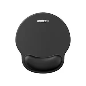 UGREEN 25244 Ergonomic Mouse Pad, Integrated Wrist Rest Support, Non-Slip Rubber Base, Comfortable Memory Foam Design, Office and Gaming Mouse Pad Black