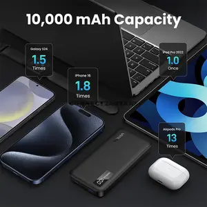 UGREEN 25742 10000mAh 22.5W PD 3.0 Fast Charging Power Bank, USB-C Input & Output, Two-Way Fast Charging, Digital Display, Multi-Protection System & Portable Battery Pack for iPhone, Samsung Galaxy, Google Pixel & iPad