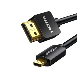 UGREEN 30102 Micro HDMI to HDMI Cable 1.5m, 4K@60Hz Ultra HD Resolution Support, HDMI 2.0 Standard, Audio Return Channel Support, Micro HDMI Male to HDMI Male Cable Black