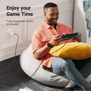 UGREEN 30205 USB-C 3.1 Extension Cable 1m, 10Gbps Ultra-Fast Data Transfer, USB Type-C Male to Female Connector, High-Speed Charging and Data Sync Extension Cable Black