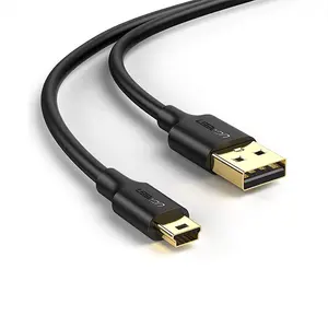 UGREEN 30472 USB 2.0 Type-A to Mini 5-Pin Cable 2m, 480Mbps Data Transfer Speed, Gold-Plated Connectors, Durable Data and Charging Cable Black