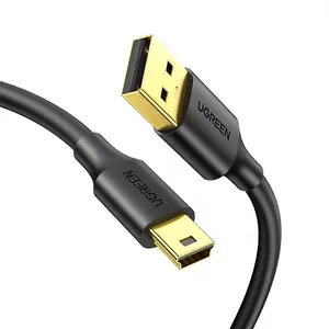 UGREEN 30472 USB 2.0 Type-A to Mini 5-Pin Cable 2m, 480Mbps Data Transfer Speed, Gold-Plated Connectors, Durable Data and Charging Cable Black