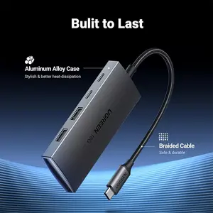 UGREEN 30758 USB-C to 2xUSB-A + 2xUSB-C Hub 10Gbps 4-in-1, Multiport USB Expansion Hub, High-Speed Data Adapter