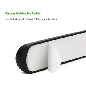 UGREEN 30762 Cable Organizer 2 Pack, 4-Slot Silicone Cable Holder, Self-Adhesive Mounting Design, Desktop Wire Management and Cable Routing Solution Black