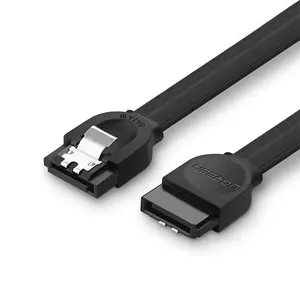 UGREEN 30796 SATA III Data Cable 0.5m, 6Gbps High-Speed Data Transfer, 26AWG Copper Conductors, Straight SATA Connectors, Internal Storage Connection Cable Black