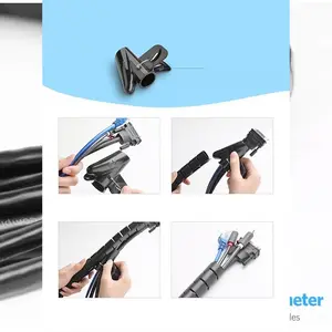 UGREEN 30820 Cable Zipper Protection Tube 5m, 25mm Diameter Flexible Cable Management Sleeve, Durable PE Material Construction, Wire Protection and Organization Solution Black