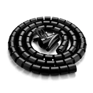 UGREEN 30820 Cable Zipper Protection Tube 5m, 25mm Diameter Flexible Cable Management Sleeve, Durable PE Material Construction, Wire Protection and Organization Solution Black