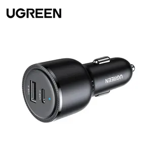 UGREEN 35023 EC701 63W Dual-Port Fast Car Charger, USB-C 45W PD + USB-A 18W QC Fast Charging, Samsung Super Fast Charging 2.0 PPS Support, Car Charger with 5A USB-C Cable