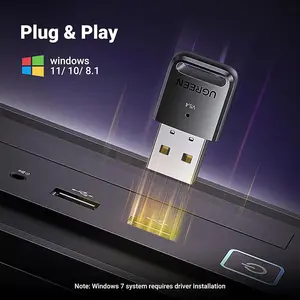 UGREEN 35058 Bluetooth 5.4 USB Adapter, Wireless Connectivity Dongle, Compact Nano Design, High-Speed Stable Bluetooth Connection for PCs, Laptops, Keyboards, Mice, Headsets and Other Bluetooth Devices