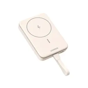 UGREEN 35341 10000mAh Magnetic Power Bank with Built-In USB-C Cable, MagSafe Wireless Charging, 20W USB-C Fast Charging, 15W Wireless Charging, Portable Charger for iPhone 12–17 Series