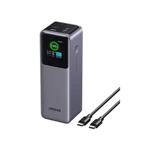 UGREEN 35525B 25000mAh 200W PD 3.1 Fast Charging Power Bank, Dual 100W USB-C Output, Premium TFT Display, Airline-Approved High-Capacity Portable Power Bank