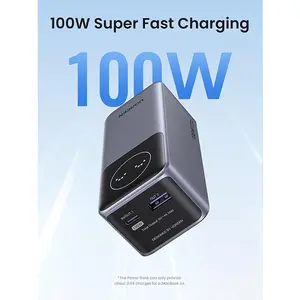 UGREEN 35526B 12000mAh 100W Fast Charging Power Bank, 65W Two-Way Fast Charging, Digital Battery Display, Compact Travel Power Bank for Laptops, Phones & Gaming Devices