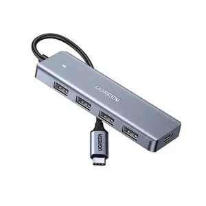 UGREEN 35574 4-Port USB 3.0 Hub 4-in-1 Multi USB Expansion Hub, High-Speed 5Gbps Data Transfer, Multiple USB-A Ports, Plug-and-Play USB Connectivity Adapter