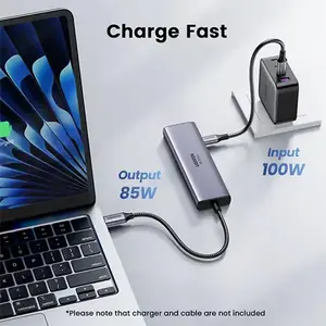 UGREEN 35999 USB-C to HDMI + 2×USB-A 3.2 + 2×USB-C 3.2 + PD Converter 10Gbps 4K@60Hz 6-in-1 Hub, Multiport USB-C Docking Adapter with High-Speed Data Transfer and Power Delivery