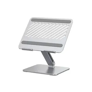 UGREEN 40291 Adjustable Laptop Stand, Multi-Angle Ergonomic Design, Premium Aluminium Alloy Construction, Non-Slip Silicone Base, Foldable Portable Laptop Riser Stand Silver