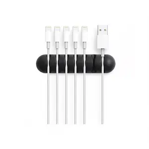 UGREEN 45797 Magnetic Cable Organizer 3 Pack, Detachable Magnetic Cable Clips, Self-Adhesive Mounting Base, Desktop Wire Management Solution Black