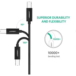 UGREEN 50446 USB-C to USB-B 2.0 Printer Cable 2m, 480Mbps Data Transfer Speed, Plug-and-Play Connectivity, USB Type-C to Printer Scanner Device Cable Black
