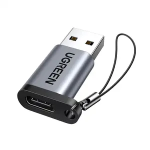UGREEN 50533 USB-A 3.0 to USB-C Adapter Gray, USB Type-C Converter, 5Gbps High-Speed Data Transfer, Compact Aluminum Alloy Design, USB-A Male to USB-C Female Adapter for Laptops and Accessories