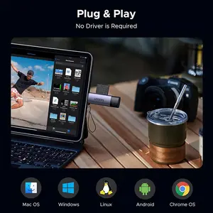 UGREEN 50706 USB-C and USB-A Dual Card Reader, 5Gbps High-Speed Data Transfer, SD and microSD Card Support, Dual Interface Memory Card Adapter Black