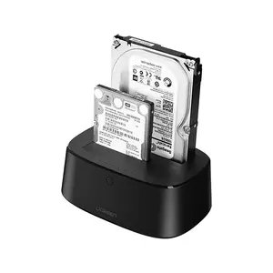 UGREEN 50857 USB 3.0 to SATA Dual-Bay Hard Drive Duplicator Cloner EU, Offline Clone Function, 2.5/3.5 Inch Support