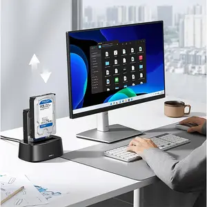 UGREEN 50857 USB 3.0 to SATA Dual-Bay Hard Drive Duplicator Cloner EU, Offline Clone Function, 2.5/3.5 Inch Support