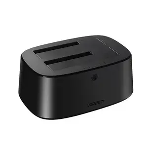 UGREEN 50857 USB 3.0 to SATA Dual-Bay Hard Drive Duplicator Cloner EU, Offline Clone Function, 2.5/3.5 Inch Support