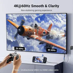 UGREEN 55330 USB-C to HDMI Cable 2m, 4K@60Hz Ultra HD Resolution Support, USB Type-C Male to HDMI Male Connector, High-Definition Audio Video Display Cable Black