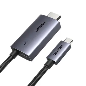 UGREEN 55330 USB-C to HDMI Cable 2m, 4K@60Hz Ultra HD Resolution Support, USB Type-C Male to HDMI Male Connector, High-Definition Audio Video Display Cable Black