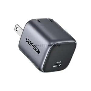 UGREEN 55530 X513 Nexode 30W USB-C GaN Fast Wall Charger Gray, 30W PD 3.0 Fast Charging, PPS & QC 4.0 Support, Single USB-C Port, Thermal Guard Protection, Compact Power Adapter for iPhone, iPad, Samsung Galaxy, Google Pixel & USB-C Devices