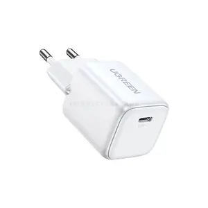 UGREEN 55554 20W USB-C GaN Fast Charger EU White, Single USB-C Port, Fast Charging, Smart Safety Protection, Flame-Retardant ABS Housing