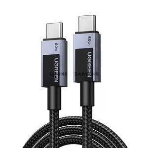 UGREEN 55775 60W USB-C to USB-C PD Fast Charging & Data Sync Cable 2M, 60W Power Delivery, High-Speed Data Transfer, Reinforced Connectors & Durable Construction for Smartphones, Tablets, Laptops, MacBooks & USB-C PD Devices