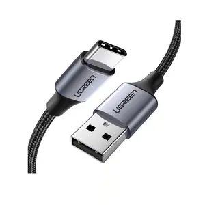 UGREEN 60126 USB-A to USB-C Fast Charging Cable 1M, 3A Fast Charging, 480Mbps Data Transfer, Nylon Braided USB-C Cable with Aluminum Housing