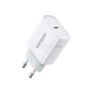 UGREEN 60450 20W USB-C PD 3.0 Fast Charging Power Adapter EU White, Single USB-C Port, Power Delivery Fast Charging, Smart Safety Protection, Compact Lightweight Wall Charger for iPhone, iPad, Samsung Galaxy, Google Pixel & USB-C Devices