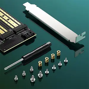 UGREEN 70504 M.2 M-Key & B-Key to PCIe 3.0 x4 Expansion Card, 32Gbps Transfer Speed, Desktop Adapter, Black