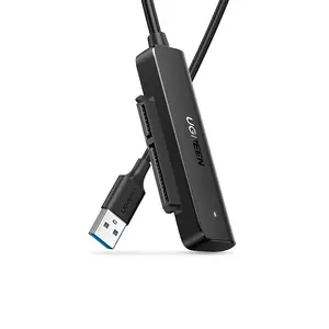 UGREEN 70609 USB-A to 2.5 Inch SATA Converter Cable, USB 3.0 5Gbps Data Transfer Speed, SATA III Drive Adapter, 50cm Cable Length, External HDD SSD Connection Cable Black