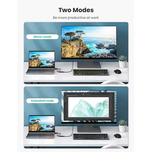 UGREEN 70694 DisplayPort Male to HDMI Female Adapter 4K@60Hz 25cm, DP to HDMI Converter, High-Resolution Display Adapter