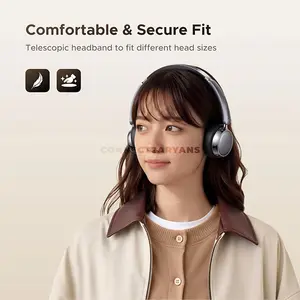 UGREEN HP207 75630 Studio Plus Wireless Over-Ear Headphones Black, 25dB Active Noise Cancellation, 30mm Titanium-Coated Drivers, Bluetooth 6.0, Spatial Audio, 80-Hour Battery, 80ms Low-Latency & AI Clear Calls