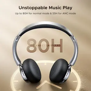 UGREEN HP207 75630 Studio Plus Wireless Over-Ear Headphones Black, 25dB Active Noise Cancellation, 30mm Titanium-Coated Drivers, Bluetooth 6.0, Spatial Audio, 80-Hour Battery, 80ms Low-Latency & AI Clear Calls