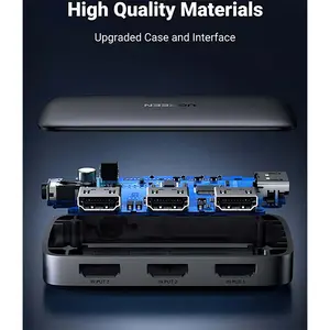 UGREEN 80125 HDMI Switcher 3 In 1 Out, 4K@30Hz Ultra HD Resolution Support, HDMI Selector Switch, Triple HDMI Input Display Adapter for TV, Monitor and Projector Connectivity