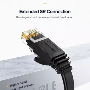 UGREEN 80423 Cat7 Ethernet Cable 2m, 10Gbps High-Speed Network Performance, 600MHz Bandwidth, Shielded RJ45 Connectors, Gold-Plated Contacts, Gigabit LAN Internet Cable Black
