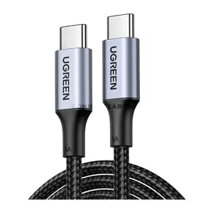 UGREEN 90120 USB-C to USB-C 100W 5A Fast Charging Cable 3M, 100W Power Delivery, 480Mbps Data Transfer, Nylon Braided Male-to-Male USB Type-C Cable for Laptops, Tablets, Smartphones & USB-C Devices