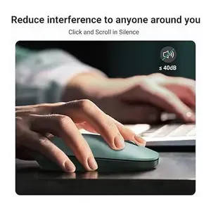 UGREEN 90374 Ultra Slim Portable Wireless Mouse, 2.4GHz Wireless Connectivity, Compact Lightweight Design, Precision Optical Sensor, Plug-and-Play Travel Mouse Green
