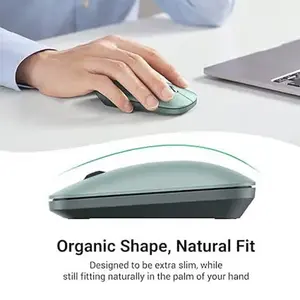 UGREEN 90374 Ultra Slim Portable Wireless Mouse, 2.4GHz Wireless Connectivity, Compact Lightweight Design, Precision Optical Sensor, Plug-and-Play Travel Mouse Green