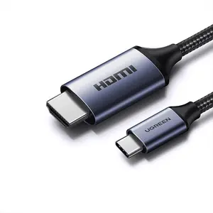 UGREEN 90451 USB-C to HDMI Cable 1.5m, 8K@60Hz Ultra HD Resolution Support, USB Type-C Male to HDMI Male Connector, High-Definition Audio Video Transmission Cable Black