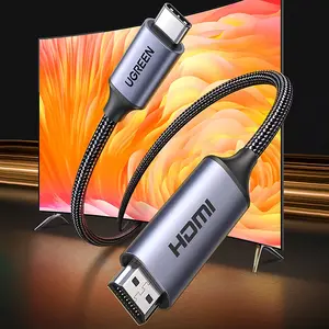 UGREEN 90451 USB-C to HDMI Cable 1.5m, 8K@60Hz Ultra HD Resolution Support, USB Type-C Male to HDMI Male Connector, High-Definition Audio Video Transmission Cable Black