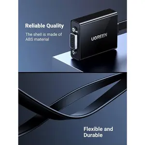 UGREEN 90813 HDMI to VGA Converter Without Audio 1080P@60Hz, HDMI to VGA Adapter, Power Port Support