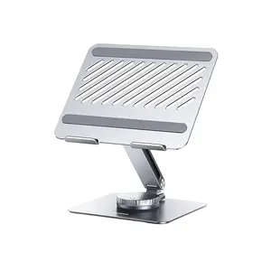 UGREEN 90849 Swivel Laptop Stand, 360 Degree Rotating Base, Adjustable Viewing Angle Design, Premium Aluminium Alloy Construction, Ergonomic Laptop Riser Stand Silver