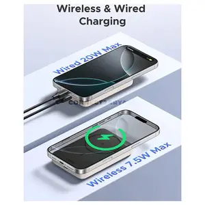 UGREEN 25919 PB561 10000mAh Magnetic Wireless Power Bank Black, 20W USB-C PD Fast Charging, 7.5W MagSafe Wireless Charging, 10N Magnetic Hold, Qi Certified, Li-Polymer Battery & Compact Portable Design for iPhone 12–17 Series